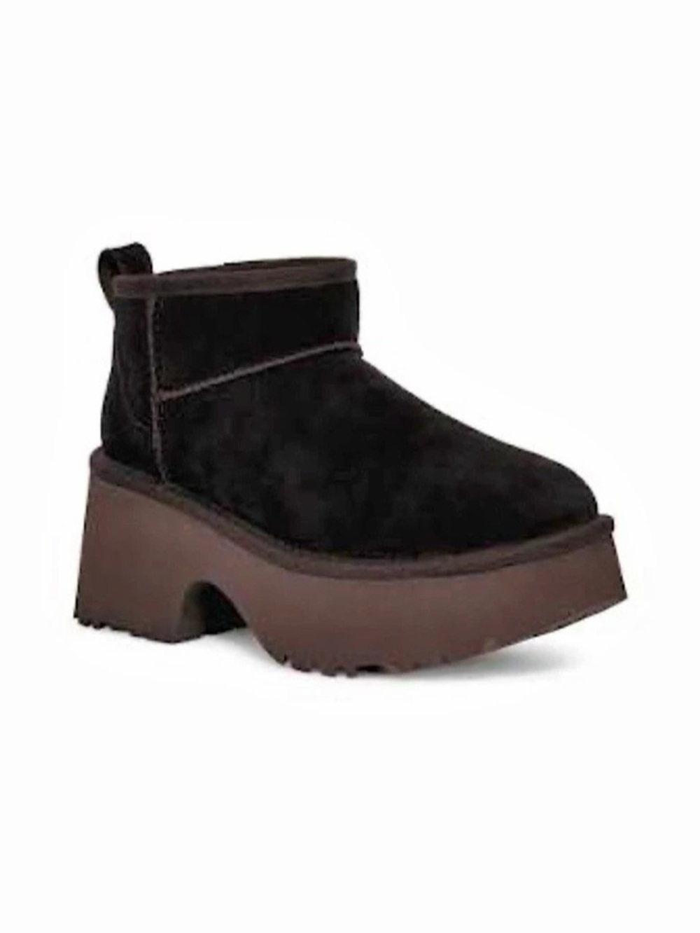 UGG Classic Ultra Mini New Heights Platform Black Platform Ankle Boots